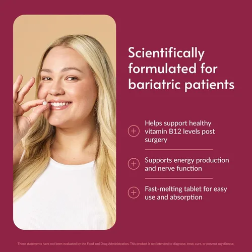 Miniatura 2 de Bariatric Advantage B-12 Speedy Melts, suplemento de vitamina B12 de 1000 mcg, fusión rápida con 200 mcg de ácido fólico para apoyo nutricional