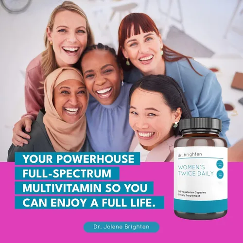 Miniatura 7 de Dr. Brighten Multivitamínico premium para mujeres, de espectro completo sin hierro, nutrientes únicos, vitaminas B superiores, 120 cápsulas