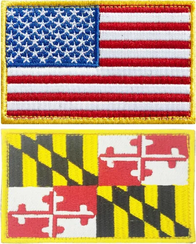 Miniatura 44 de stidsds Paquete de 2 parches de bandera estadounidense de Chicago de Estados Unidos, parches bordados, banderas de Estados Unidos, parche táctico