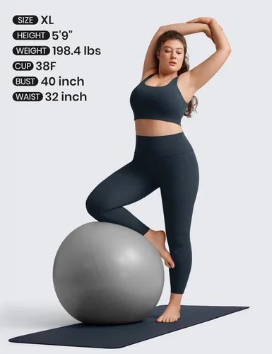 Miniatura 54 de CRZ YOGA Butterluxe - Brasier deportivo con espalda en U para mujer, cuello redondo, acolchado, de bajo impacto, para yoga, entrenamiento