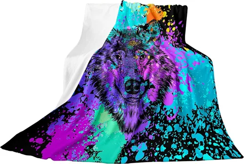 Miniatura 33 de Erosebridal Manta de hojas para niños, niñas y hombres, manta de forro polar colorida, manta de cama de hojas de mandala bohemio, 30 x 40 pulgadas