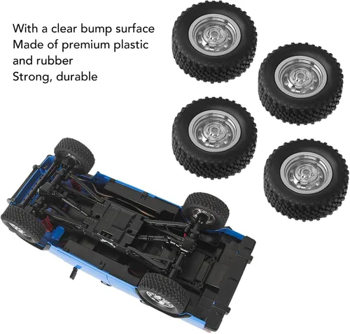Miniatura 4 de Neumáticos de automóvil a control remoto, juego de 4 piezas de goma duradera, neumáticos de repuesto para vehículos RC, MN78 112 compatibles