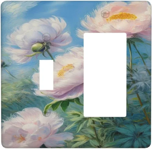 Miniatura 32 de Decorativo Arte Interruptor de Luz Cubiertas de Pintura al óleo Estilo Flores Placa de Pared de Interruptor de Interruptor Decorativo Placa