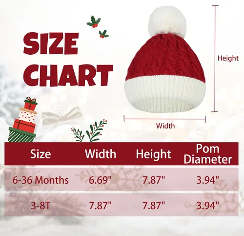 Miniatura 6 de Century Star Baby Christmas Hat Knit Santa Hat Winter Baby Boy Girl Christmas Xmas Newborn Toddler Kids Christmas Beanie
