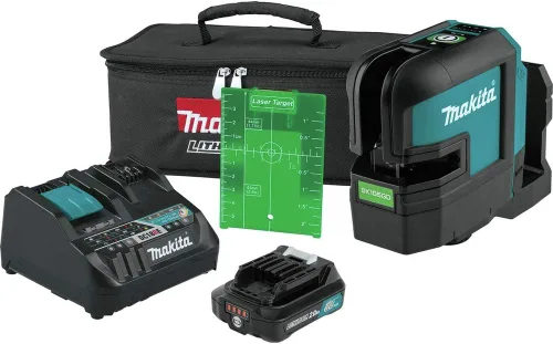 Makita SK105GDNAX Kit láser de haz verde de línea cruzada autonivelante inalámbrico de iones de litio CXT® de 12 V máx. (2.0 Ah)