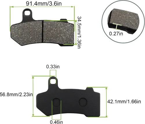 Miniatura 3 de Pastillas de freno delanteras y traseras para Harley Road Glide 2008-2021, FLHX Street Glide 2008-2022, Road King 2008-2022, FLHTCU Ultra Classic