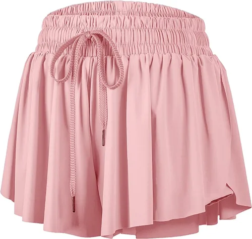 Miniatura 85 de Blaosn Pantalones cortos atléticos fluidos para mujer, gimnasio, yoga, entrenamiento, correr, pantalones cortos de tenis, falda falda linda, ropa