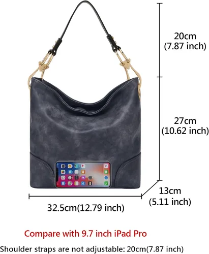 Miniatura 3 de FOXLOVER Bolsos estilo hobo de cuero sintético para mujer, estilo vintage, grandes, bolso cruzado para el hombro, bolso de mano para mujer