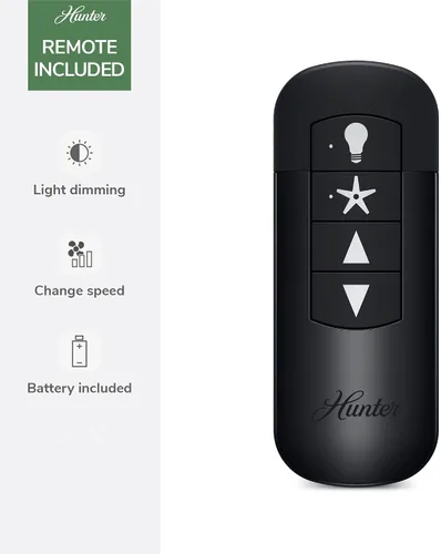 Miniatura 4 de Hunter Fan Company Gilmour - Ventilador de techo casual para interiores y exteriores de 44 pulgadas, color negro mate, con kit de luz LED brillante