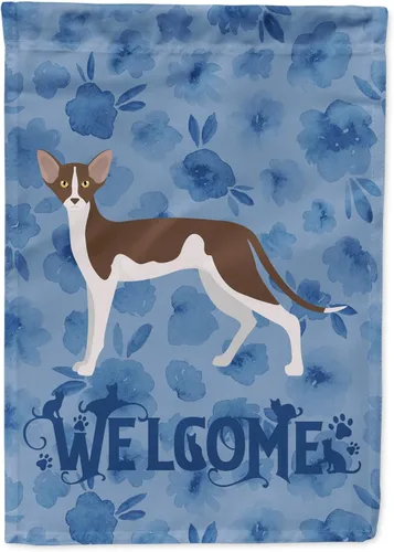 Miniatura 11 de Caroline's Treasures CK4813CHF - Bandera de bienvenida con gato abisinio azul, manga grande, para porche, para colgar en la pared, poliéster