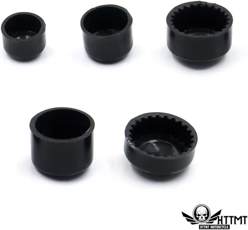 Miniatura 5 de MT247-001-BK - Tapas de pernos negros compatibles con Harley FLT FLH 2007-2013
