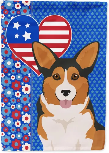 Miniatura 41 de Caroline's Treasures WDK5119GF - Bandera de jardín americana de Airedale Terrier de Estados Unidos, color negro y tostado, bandera decorativa