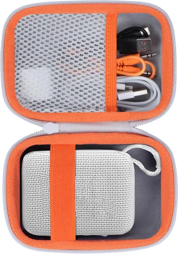 Miniatura 27 de Funda de silicona Lebakort compatible con altavoz portátil JBL GO 4 (Funda negra)