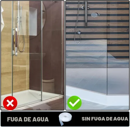 Miniatura 4 de Tira de sello inferior de puerta de ducha enmarcada de repuesto, impermeable, borde de barrido de goma, sello transparente para puerta de ducha