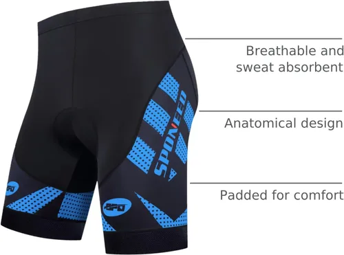 Miniatura 89 de sponeed Pantalones cortos de ciclismo para hombre, pantalones acolchados para ciclismo, ropa de ciclismo