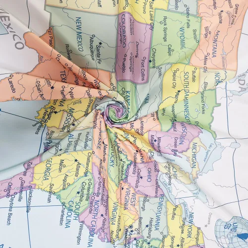 Miniatura 5 de TOMOZ Tapiz de mapa de Estados Unidos, tapices de mapas de Estados Unidos para profesores y estudiantes, tapiz educativo para colgar en pared