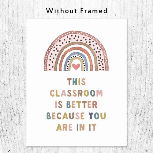 Miniatura 2 de This Classroom Is Better Because You Are In It, Boho Classroom Decor, Classroom Poster, Playroom Decor, Acceptance Sign, Teacher Sign, Back to