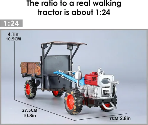 Miniatura 7 de Modelo a escala de tractor – 10.8x4.1x2.8 in Escala de aleación de juguete de tractores para caminar, juguete de tractor con luces y música, juguete