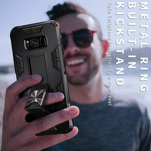 Miniatura 8 de Funda para Samsung Galaxy S8 Plus, funda Samsung Galaxy S8+ de grado militar, funda con función atril incorporada, armadura, resistente, a prueba