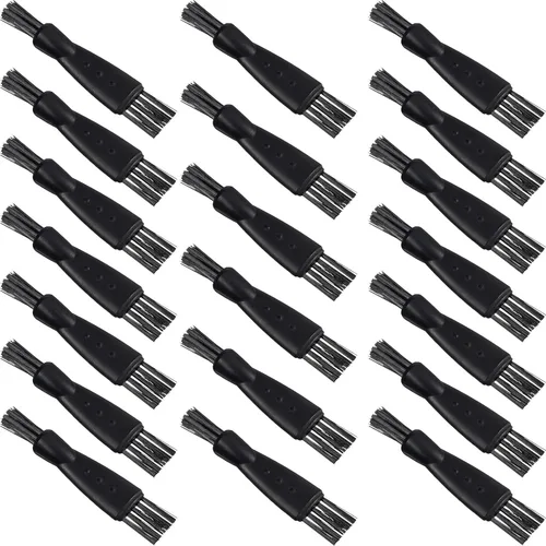 Miniatura 7 de Patelai 8 piezas de cepillo de limpieza de afeitadora eléctrica pequeños cepillos para limpiar afeitadora limpiador negro de doble cara cerdas