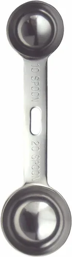 Nagao Tsubamesanjo - Cuchara medidora doble extra gruesa, 0.3 fl oz (10 cc), 0.7 fl oz (20 cc), acero inoxidable 18-8, fabricado en Japón