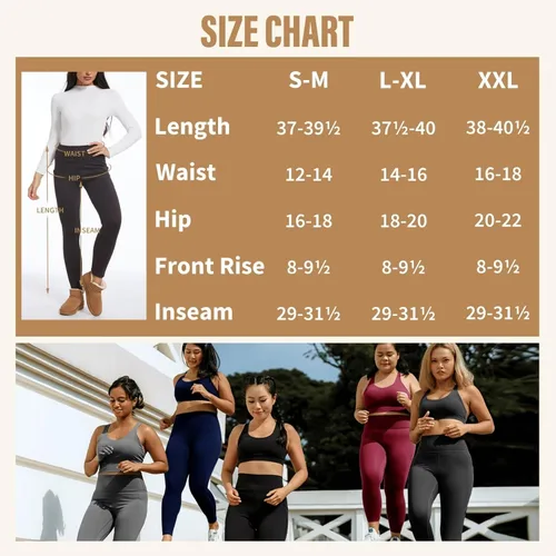 Miniatura 6 de Sundwudu Paquete de 5 leggings para mujer, control de abdomen, pantalones de yoga negros suaves de cintura alta para entrenamiento, tallas regulares