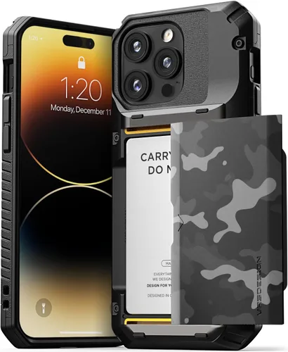 Miniatura 43 de VRS DESIGN Damda Glide Pro - Funda para iPhone 13 Pro, resistente funda semiautomática [4 tarjetas] con soporte para ranura para tarjetas compatible