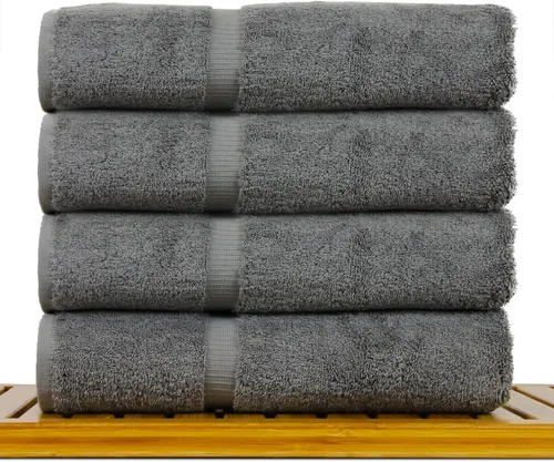 Miniatura 59 de Colección de calidad de hotel y spa, altamente absorbente y de secado rápido, 100% algodón turco, 750+ GSM, toallas ecológicas, toallas con borde
