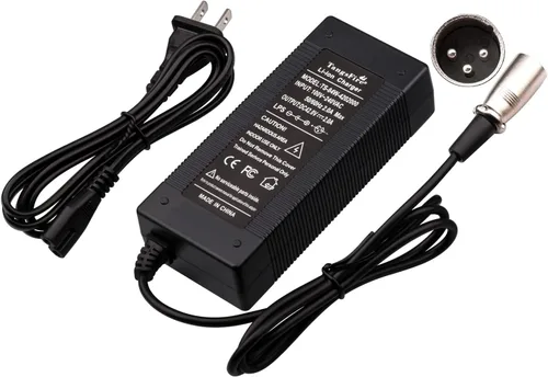 Cargador de batería de 36V 42V 2A con 3-Pin XLR para Mini Dirt 650 Batería 10s 36 Voltaje Volt Batería de iones de litio