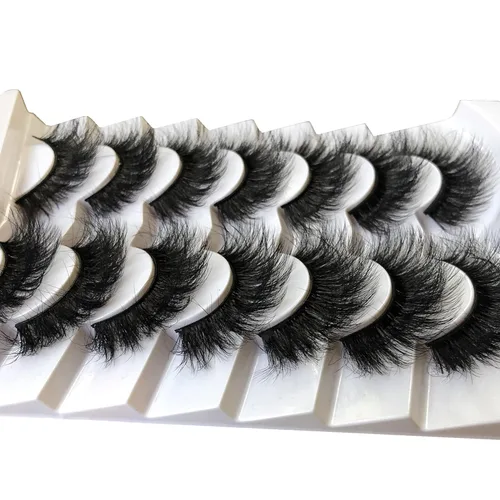 Miniatura 842 de Pooplunch - Pestañas postizas finas de visón sintético, estilo ojo de gato, naturales, cruzadas, tipo racimo, efecto 8D de volumen, tiras
