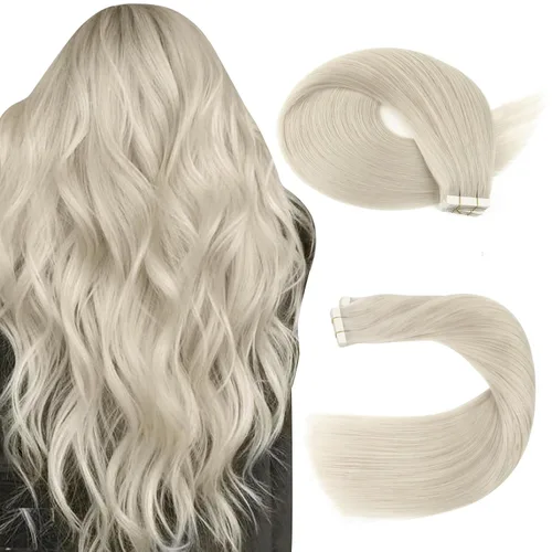 Miniatura 16 de Sassina Extensiones de Cabello Humano con Cinta Negro Azabache 12 Pulgadas 30g/paquete 20pcs Liso Sin Costuras Trama de Piel Extensiones de Cabello