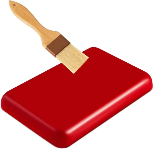 Bloque de cera de queso para conservar queso, 2.2 libras, cera roja para hacer queso con cepillo para almacenamiento a largo plazo, para una