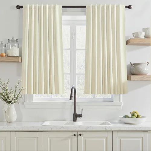 Miniatura 63 de Cortinas opacas de 54 pulgadas de largo para dormitorio, sala de estar, cortinas beige con aislamiento térmico, oscurecimiento de la habitación