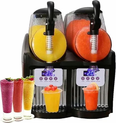 Máquina comercial del aguanieve del hielo, máquina congelada del granizado de la bebida del tanque doble 2.5L, fabricante de la bebida del batido