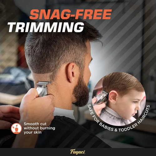 Miniatura 6 de Fagaci Juego de cortapelos profesional para hombres y plumero de cuello, cortapelos de peluquería para corte de cabello, juego de cortadoras de pelo