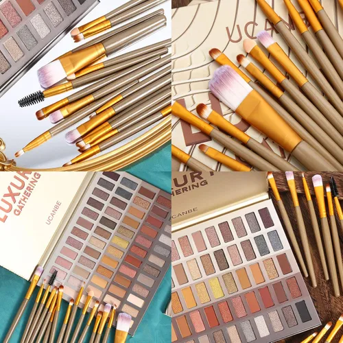 Miniatura 6 de UCANBE Luxury Gathering - Paleta de maquillaje de sombra de ojos neutra, brillo mate mate con purpurina sutil, sombra de ojos sutiles, desnudos