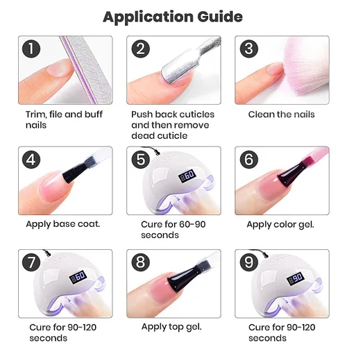 Miniatura 8 de RARJSM Esmalte de Uñas en Gel Nude Transparente Rosa Saludable Claro Esmalte de Uñas en Gel Nude Transparente Rosa Intenso Gelatinoso Barniz de Uñas