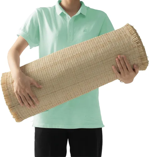 Miniatura 4 de KOLWOVEN Cincha cuadrada de caña de ratán de 24 pulgadas de ancho, hoja de 24 x 24 pulgadas (2 pies), tela de caña de mimbre de tejido cerrado