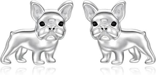 Sterling Silver Dogs Stud Earrings Beagle Corgi Chihuahua Dachshund French Bulldog German Shepherd Poodle Mom Breed Puppy Jewelry for Daughter