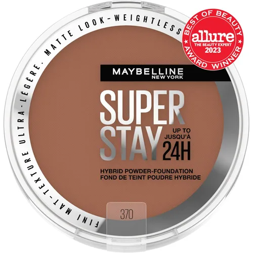 Miniatura 2 de Maybelline Super Stay Hasta 24HR Base Híbrida en Polvo, Maquillaje de Cobertura Media a Completa, Acabado Mate, 370, 1 Unidad SUPERSTAY POLVO 370
