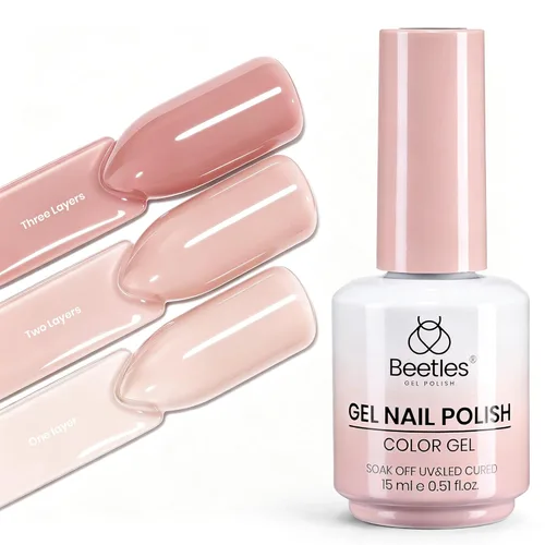 Miniatura 131 de Beetles - Esmalte de uñas de gel marrón de 0.5 onzas fluidas (15ml), esmalte de uñas de gel para remojar con lámpara LED UV, esmalte de uñas en gel