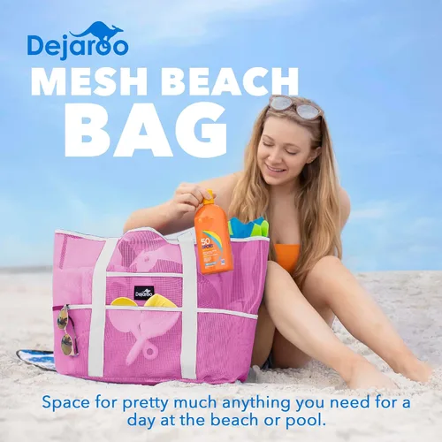 Miniatura 2 de Bolsa de playa de malla ligera, para juguetes y elementos esenciales de vacaciones