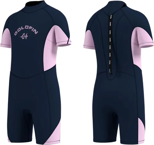 Miniatura 7 de Goldfin Traje de neopreno para niños y niñas, 0.118 in de neopreno con cremallera trasera que mantiene el calor para agua fría, natación, buceo