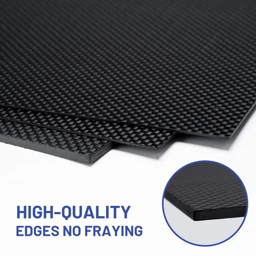 Miniatura 4 de Láminas de fibra de carbono 200X300X2MM - 100% placa de fibra de carbono entretejida plana brillante de 3K para reparación de paneles