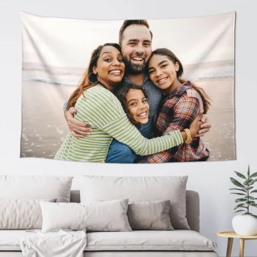 Miniatura 7 de JINJUREN Alfombras personalizadas para colgar con imágenes, pancartas y carteles para dormitorio, 60 x 51 pulgadas, horizontales