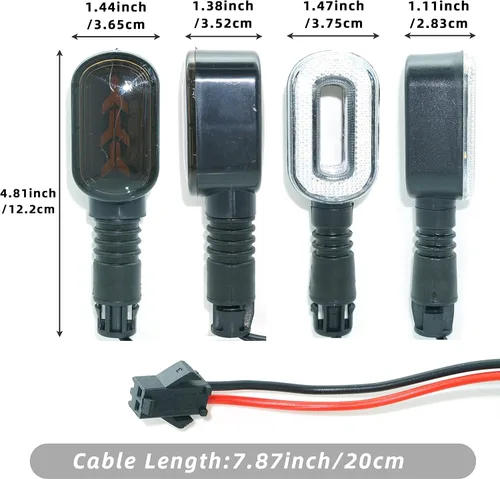Miniatura 3 de Luces LED de señal de giro para motocicleta, enchufables, CC 36 V, 48 V, 52 V, 60 V, intermitentes, luces intermitentes, bombillas de giro
