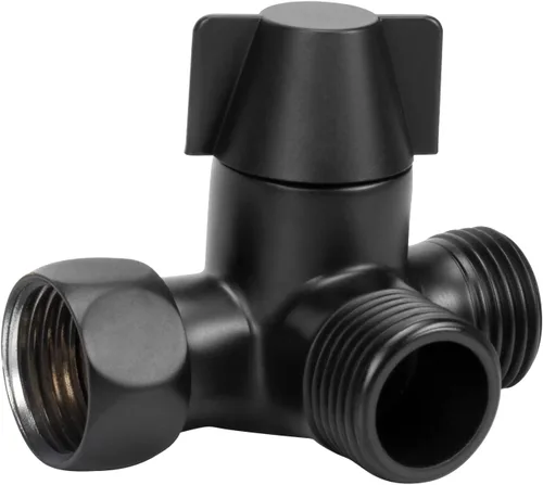 Miniatura 8 de NearMoon - Brazo de regadera de latón macizo G1/2 pulgadas, válvula desviadora de 3 vías para regadera de mano y cabezal de pulverización fijo