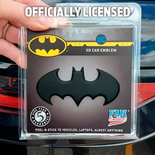 Miniatura 6 de Fan Emblems Emblema de coche de Batarang de Batarang de 1989, símbolo de Batarang 3D, color negro mate, tamaño: 3.8 x 1.8 x 0.2 pulgadas - 1989