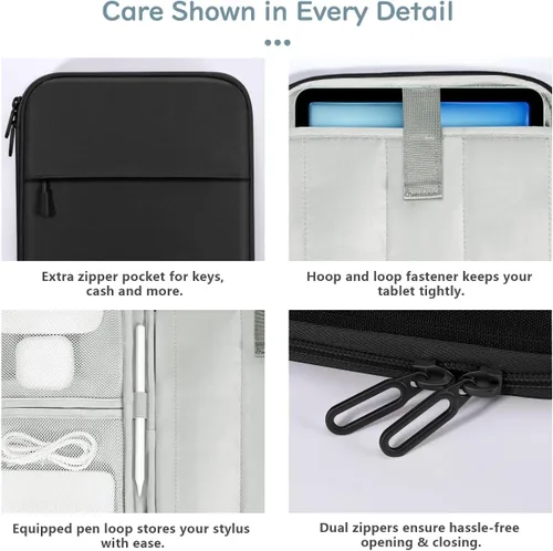 Miniatura 5 de Dadanism Funda Acolchada para Tablet de 9-11 Pulgadas para iPad (A16) 11ª Gen 11", iPad 10ª Gen 10.9", i-Pad Air/Pro 11", i-Pad Air 5/4 10.9", i Pad
