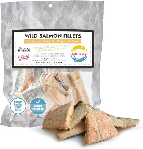 Miniatura 10 de Fresh Is Best Golosinas liofilizadas para perros – Pescado crudo liofilizado para gatos y caninos en bolsa resellable con cremallera – Golosinas